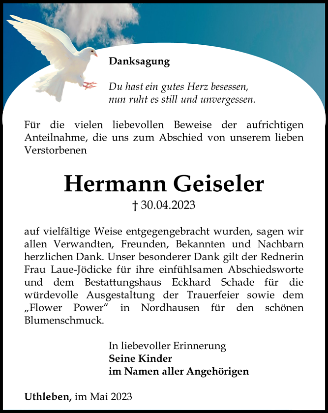 Danksagung (Foto: Schade)