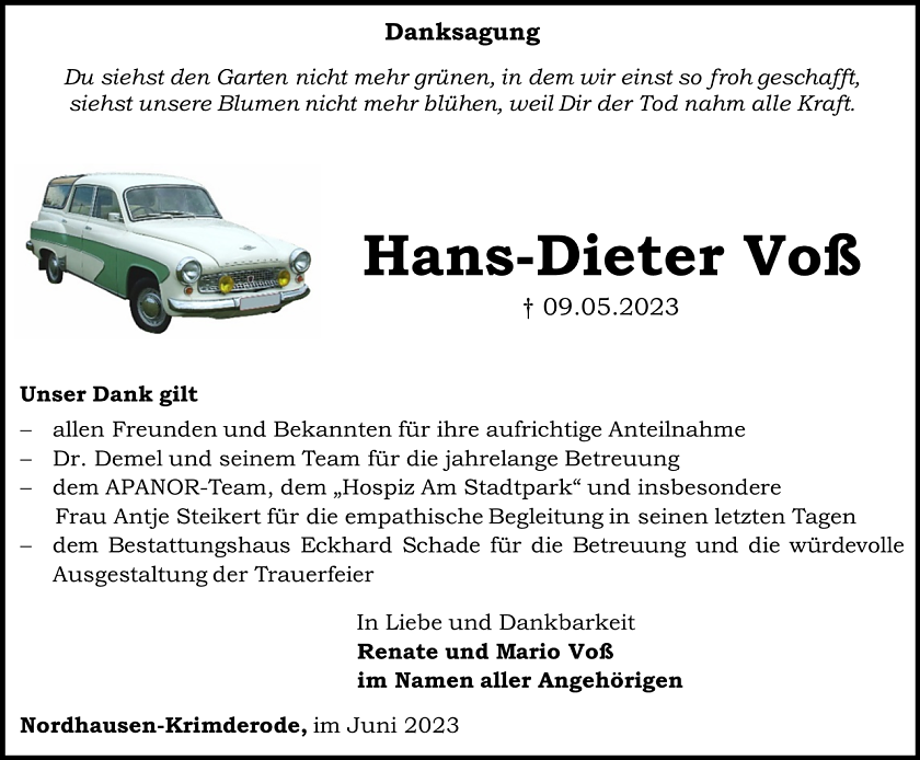 Danksagung (Foto: Schade)