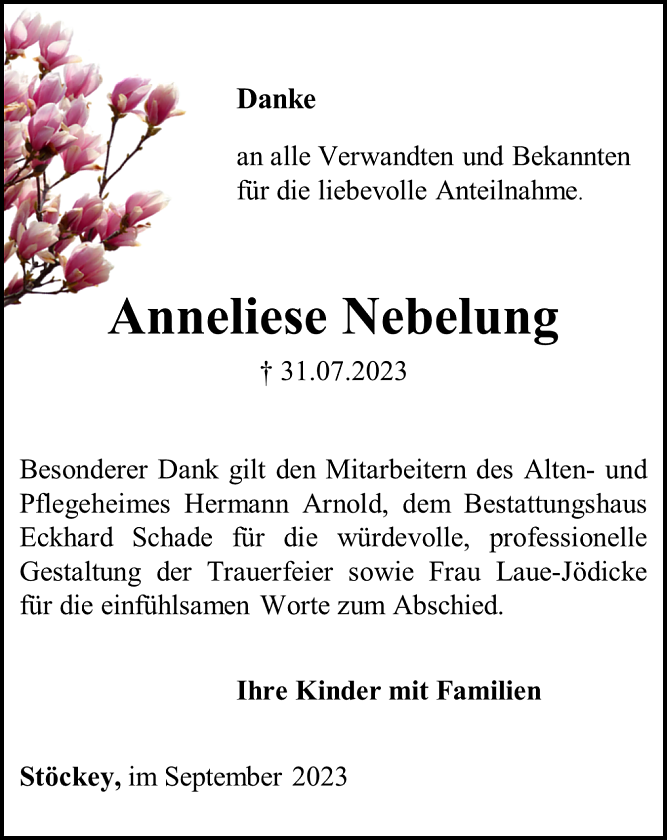 Danksagung (Foto: Schade)