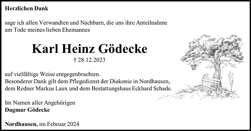 Danksagung (Foto: Bestattungshaus Eckhard Schade)