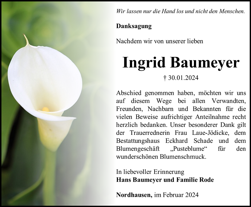 Danksagung (Foto: Schade)