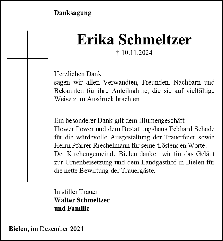 Danksagung (Foto: Bestattungshaus)