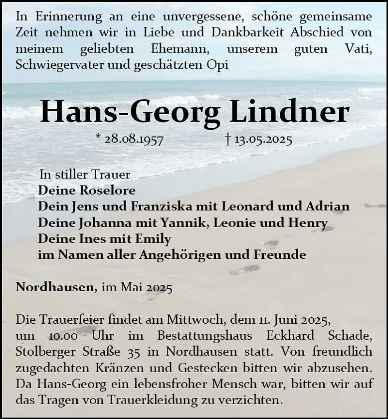 Traueranzeige (Foto: Bestattungshaus Eckhard Schade)