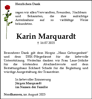 Danksagung (Foto: Schade)