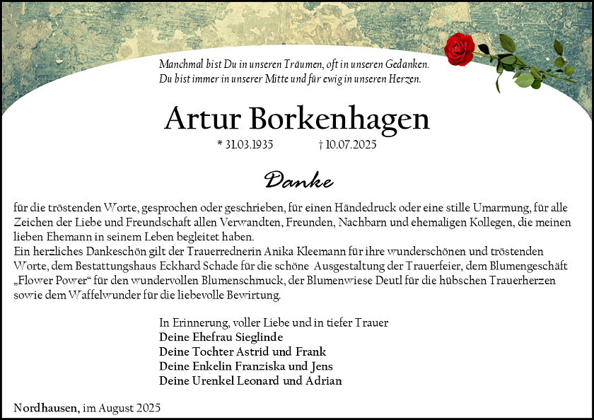 Danksagung (Foto: Schade)