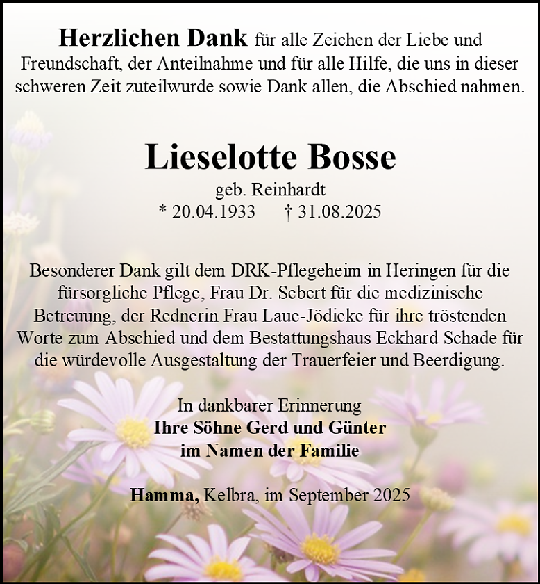 Danksagung (Foto: Schade)