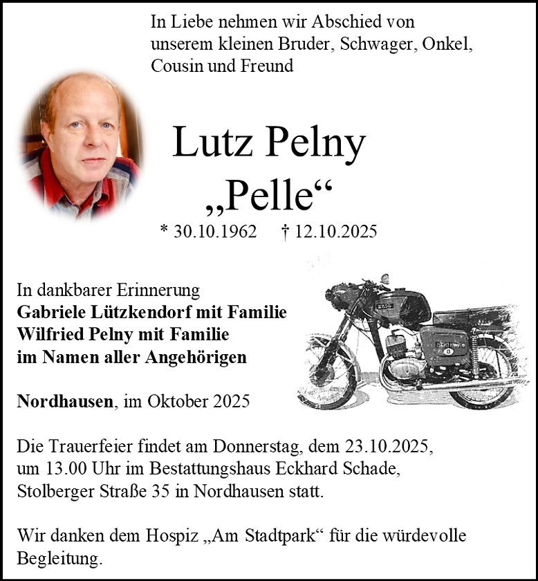 Traueranzeige (Foto: Schade)