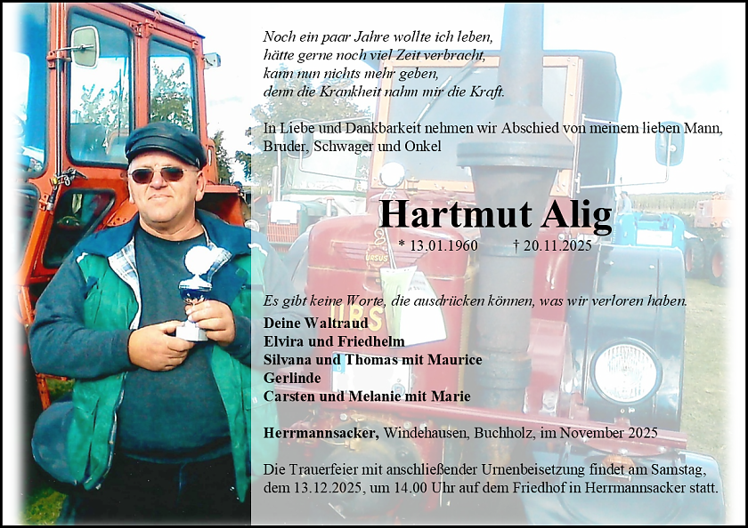 Traueranzeige (Foto: Bestattungshaus Eckhard Schade )