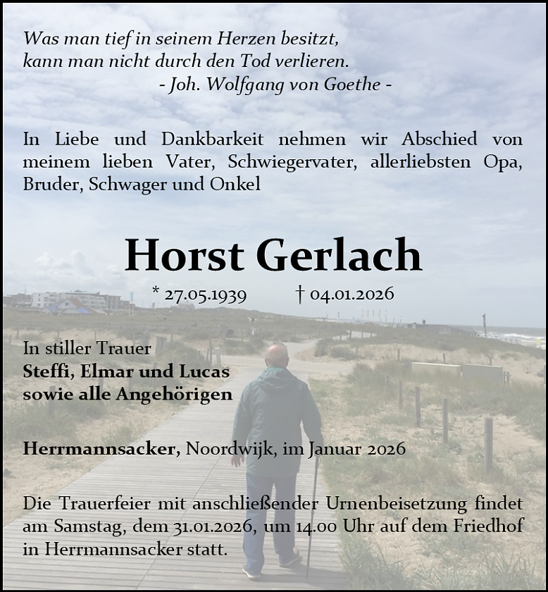 Traueranzeige (Foto: Schade)