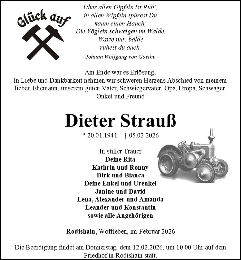 Traueranzeige (Foto: Schade)