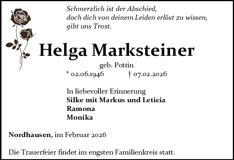 Traueranzeige (Foto: Schade)