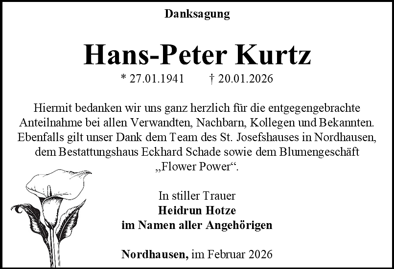 Danksagung (Foto: Bestattungshaus Schade)