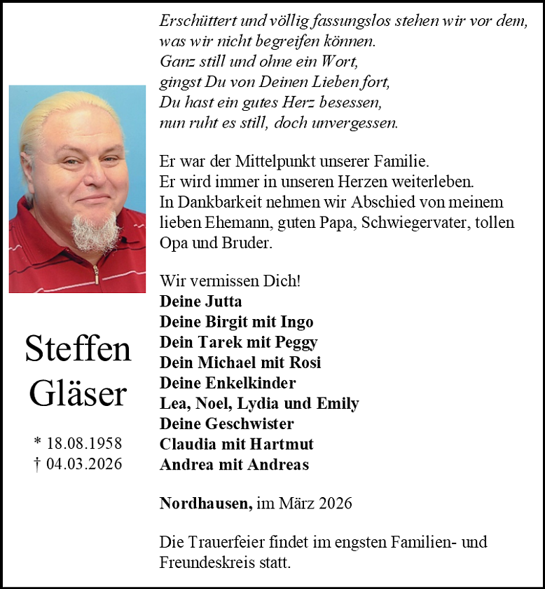 Traueranzeige (Foto: Schade)