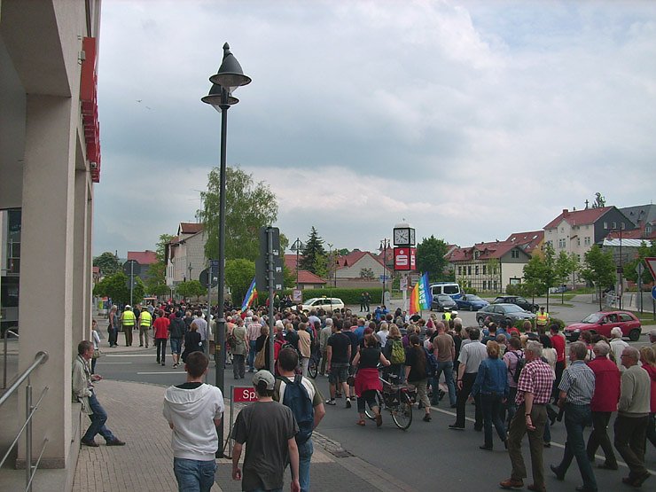 Demonstration gegen Neonazis