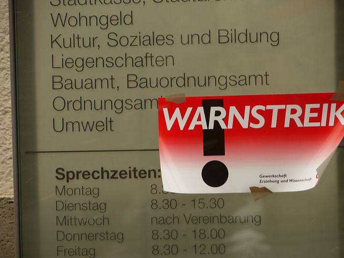 Warnstreik in Nordhausen