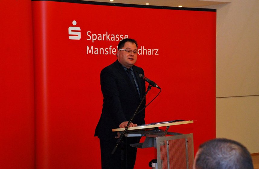 Hettstedts B&uuml;rgermeister, Danny Kavalier, hielt die Festrede zum Neujahrsempfang.