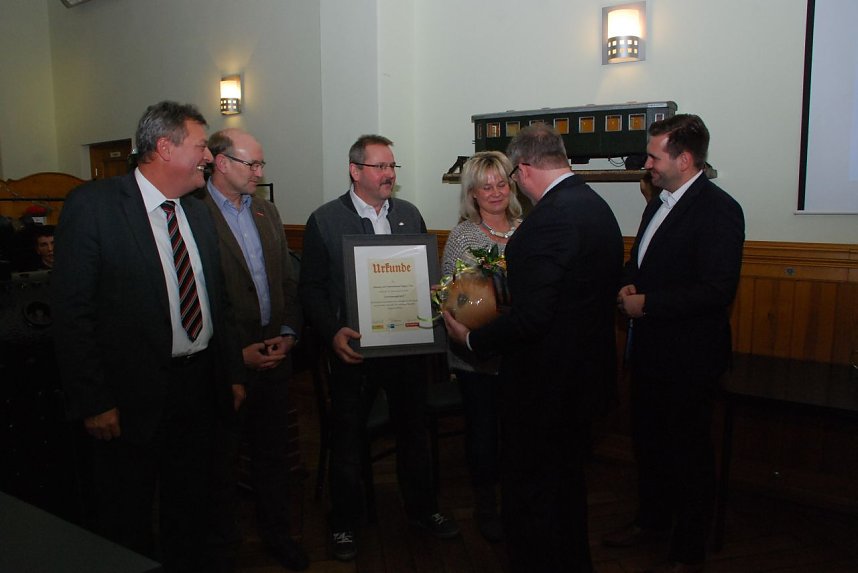 Kerstin Engel-Gehring und ihr Mann Dr. Norbert Gehring von der Brauerei Wippra wurden unter anderem f&uuml;r die Qualit&auml;t, Regionalbezogenheit, traditionelles Brauen und ihre Innovationsfreude bez&uuml;glich hochwertiger Biersorten geehrt.