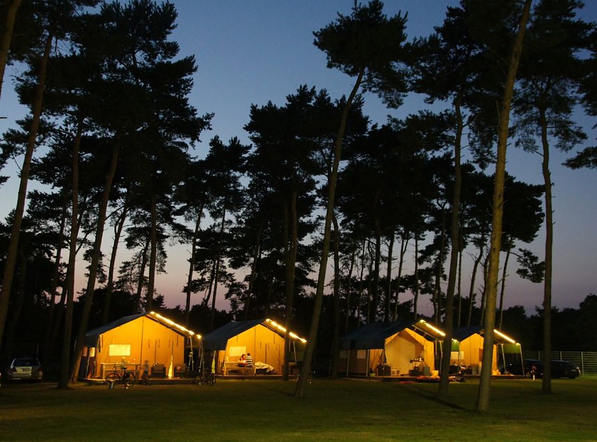 Komfort Safarizelte im Kiefernhain Campingpark Haddorfer Seen