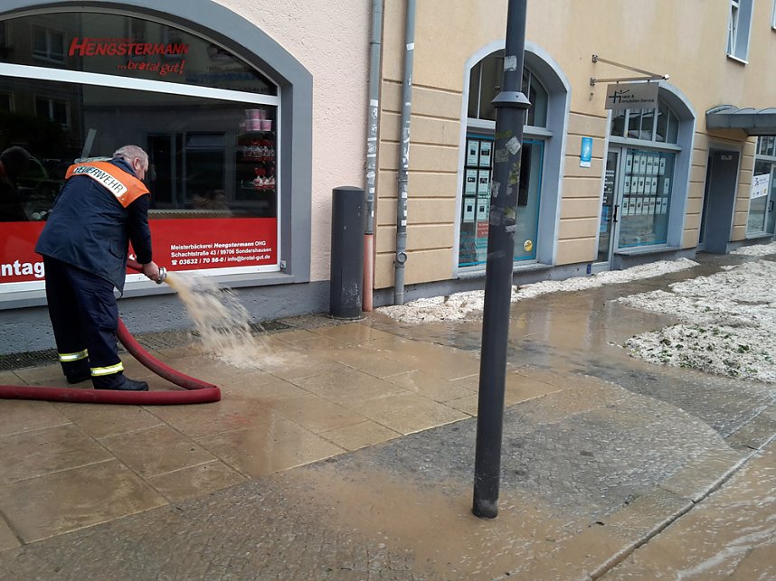 Schweres Unwetter &uuml;ber Sondershausen