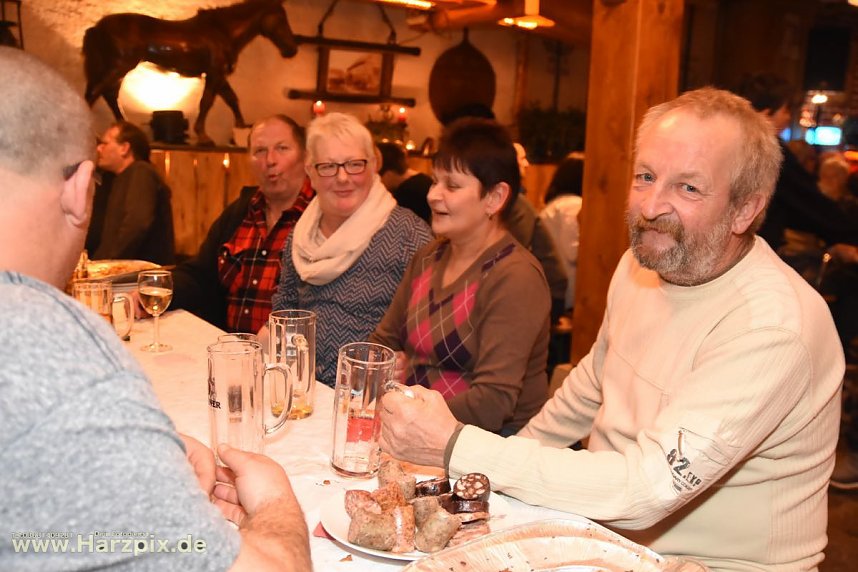 Kartoffelscheibenessen