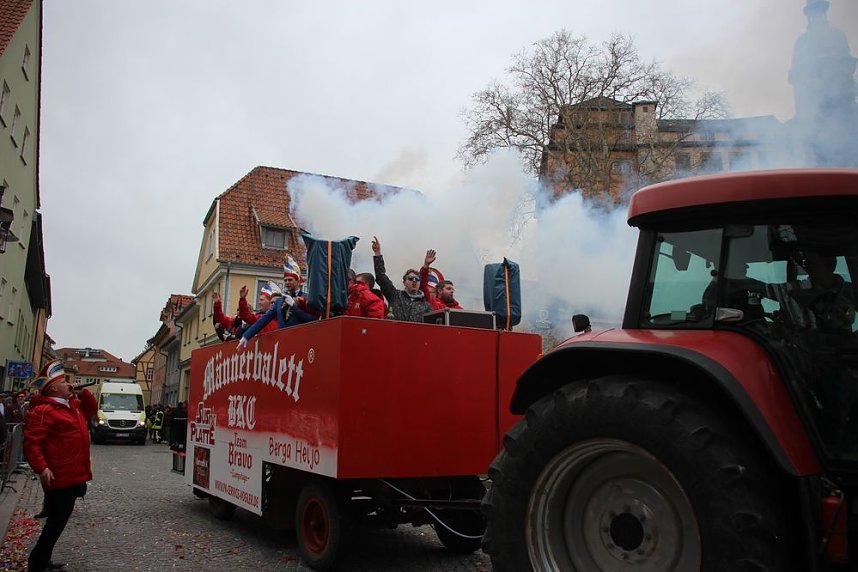 Rosenmontag auf dem Markt Sondershausen