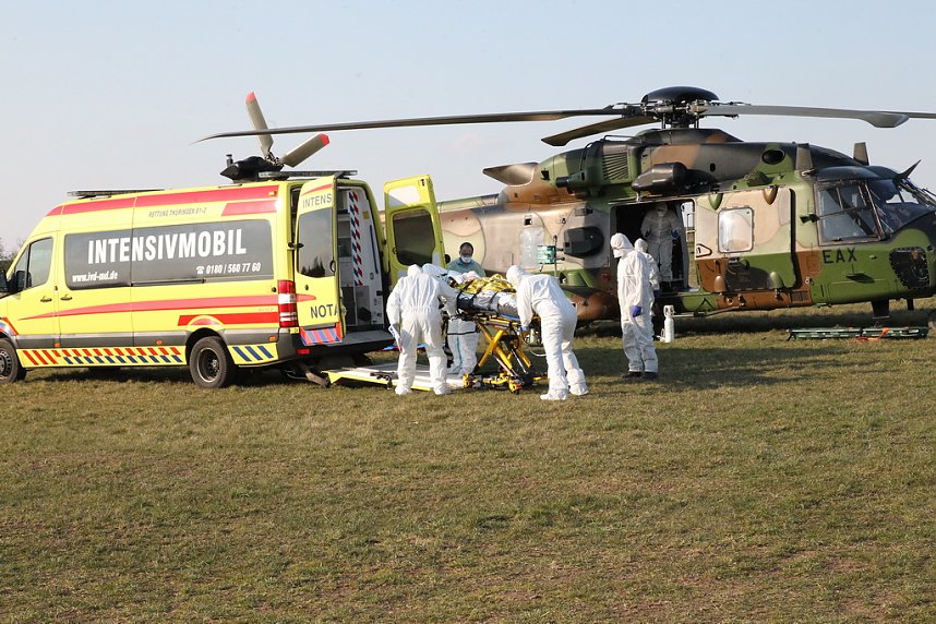 Corona-Patienten eingeflogen