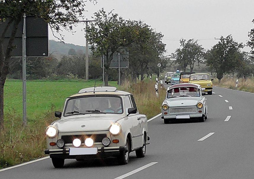 DDR-Oldtimer bei der Ausfahrt 2020