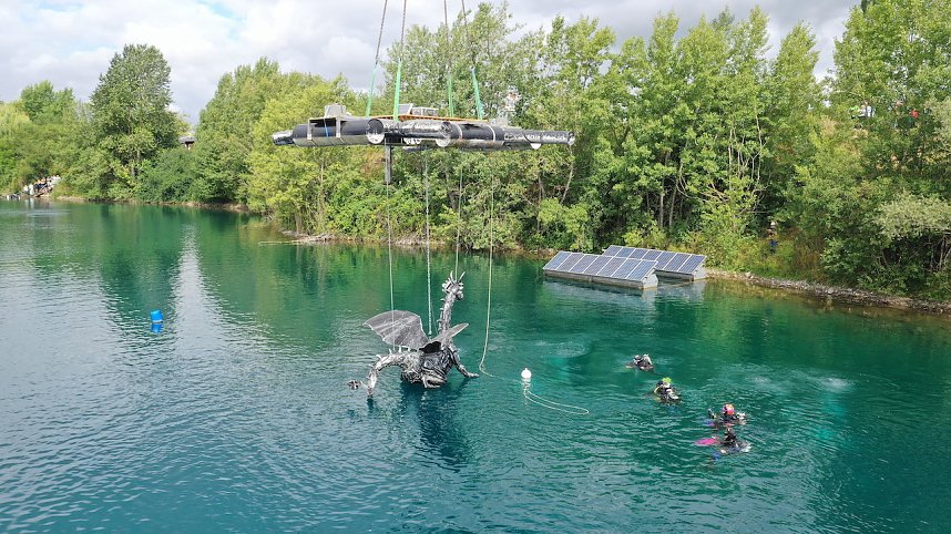 Drachen-Alarm am Sundh&auml;user Kiesteich