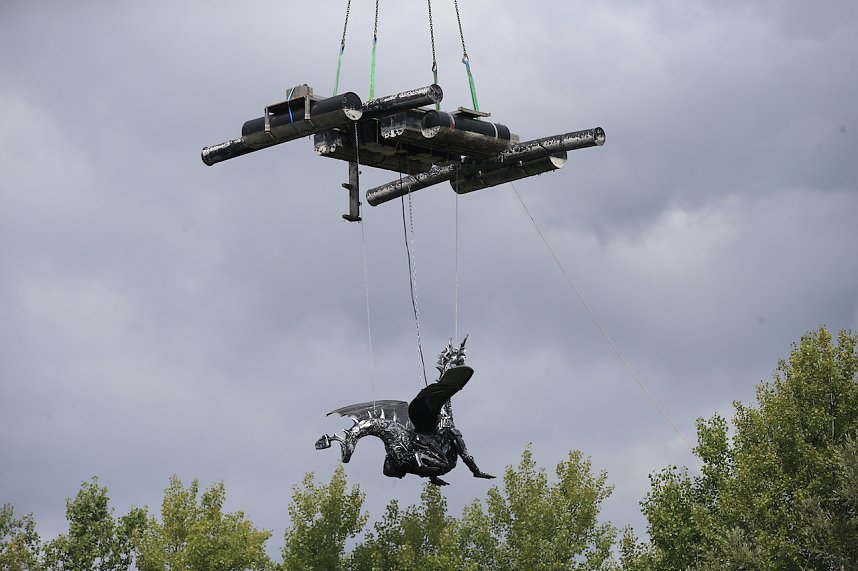 Drachen-Alarm am Sundh&auml;user Kiesteich