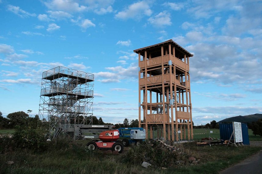 Peter Blei am neuen Aussichtsturm bei Kelbra