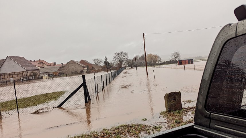 Wassermassen in Windehausen, Dezember 2023