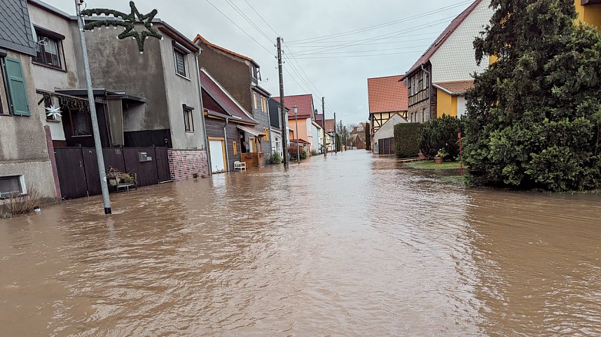 Land unter in Windehausen - Dezember 2023