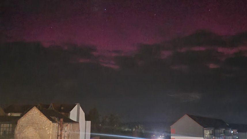 Polarlichter &uuml;ber Bleicherode