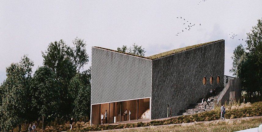 Grundsteinlegung f&uuml;r das "Nest" am Stausee Kelbra