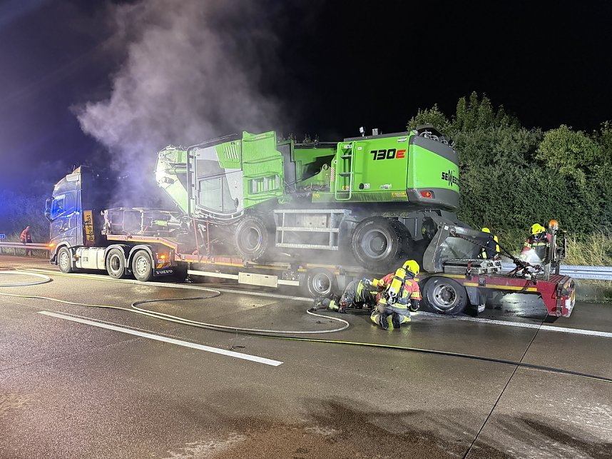LKW-Brand auf der A38